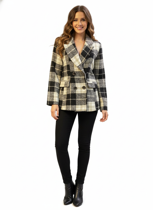 EXOTICA Abrigo a cuadros para dama