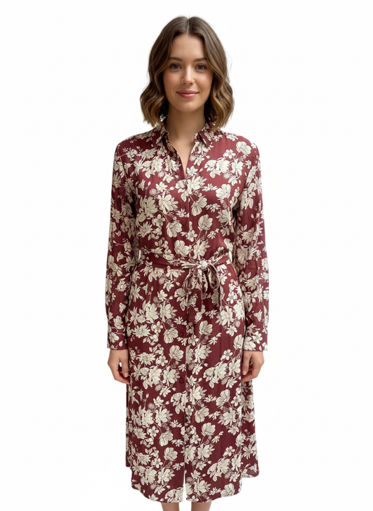 LOSAN Vestido midi manga larga