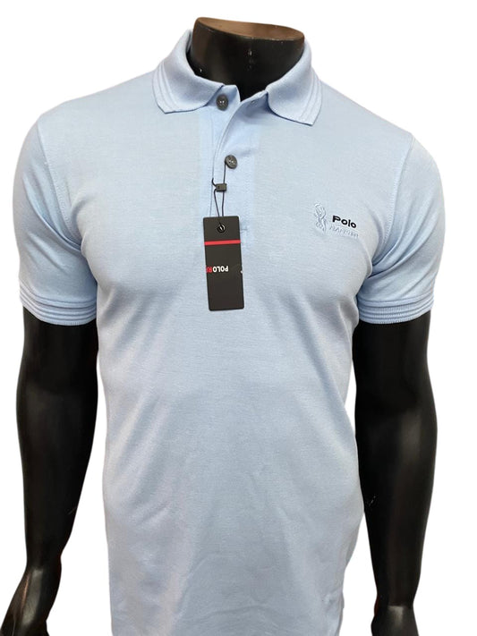 RAFTER Playera Tipo Polo Azul Cielo Manga Corta Hombre.