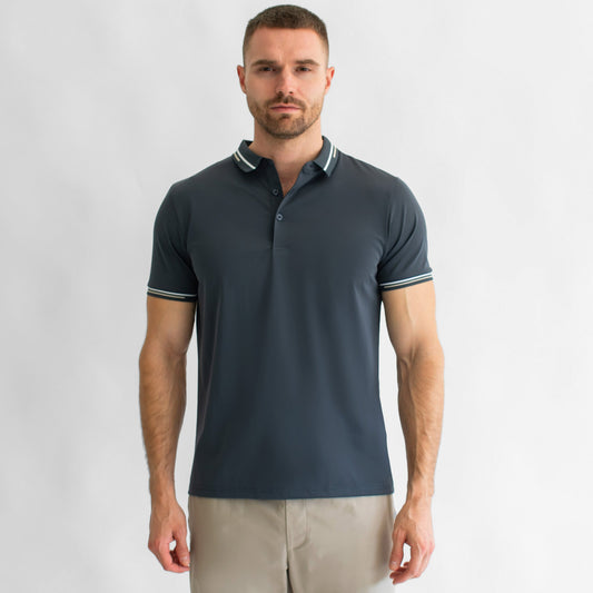 GENERRA Playera Regular Fit – Cuello y Puños en Contraste de Color 528707