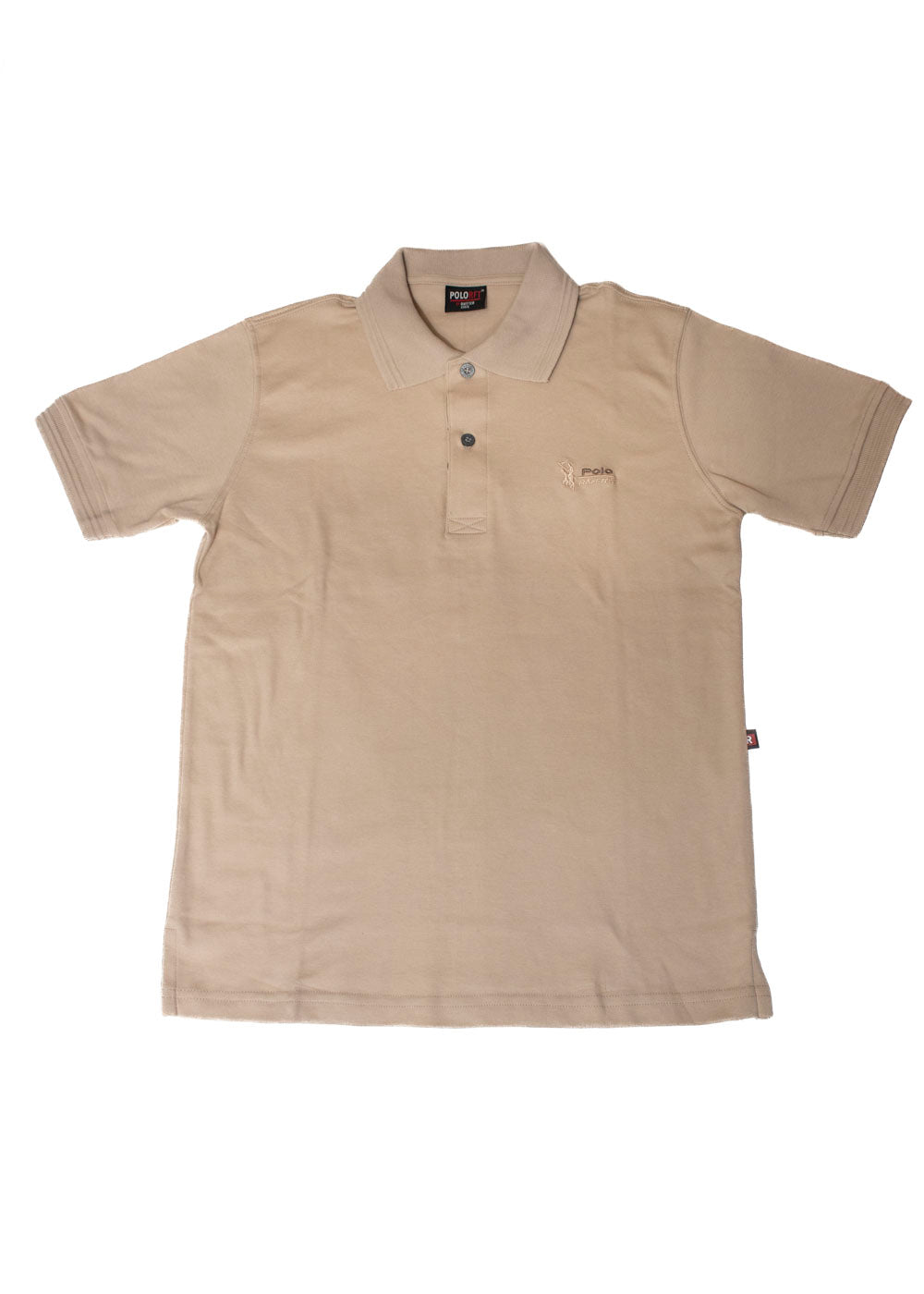 Polo manga corta hombre beige