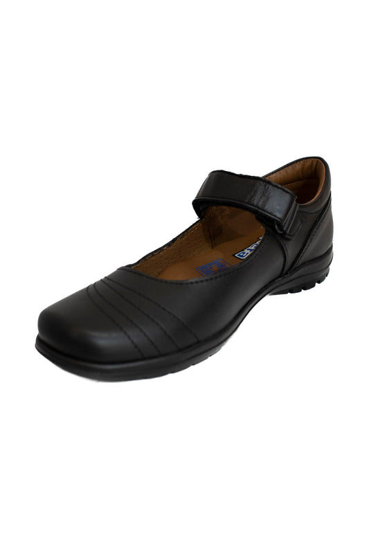 COQUETA Zapato Escolar LUCY Negro de Piel. 54400