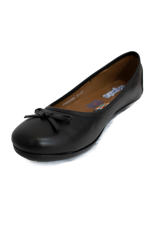 COQUETA Balerina Escolar LETY Negro en Piel. 31117