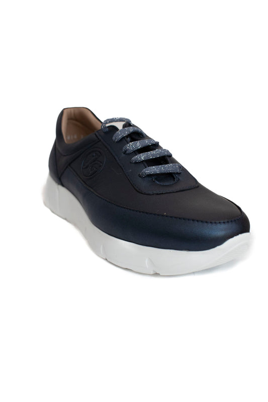 JARKING Tenis Casual para Dama Elaborado en Piel de Borrego Color Azul. 414