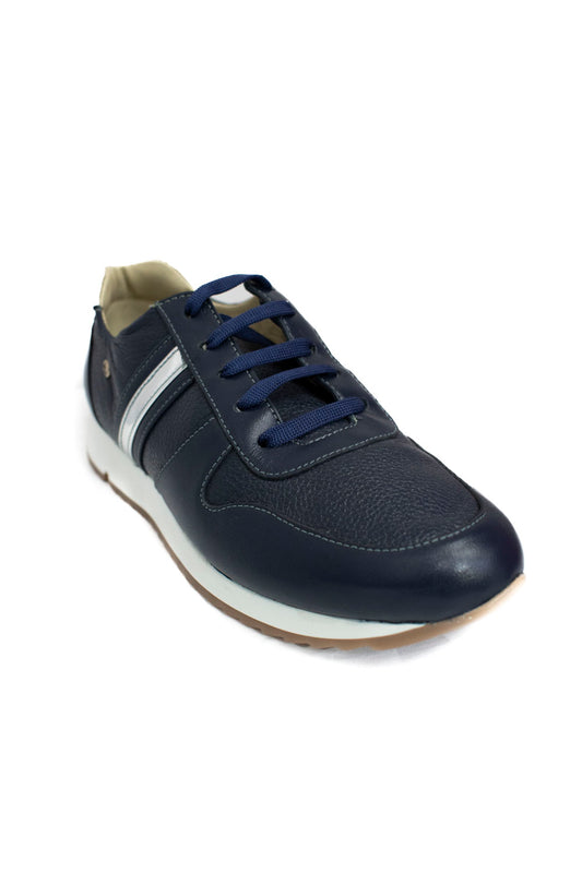 JARKING Tenis Casual para Dama Elaborado en Piel de Borrego Color Azul. 170