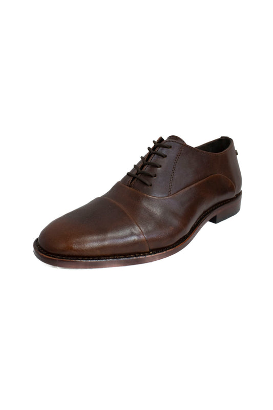 FABIAN ARENAS Zapato Formal Elaborado en Piel de Borrego Color Chocolate 8423