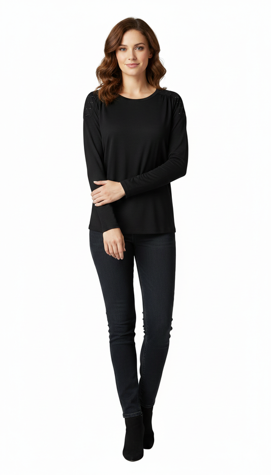 LOSAN Blusa manga larga para dama 25050