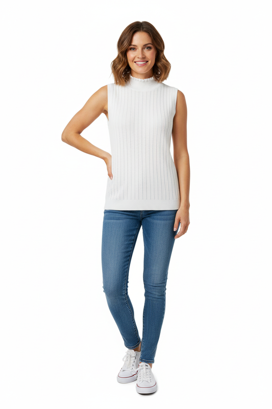 BLUE-GREY Blusa Tejido de Punto Escote Redondo.