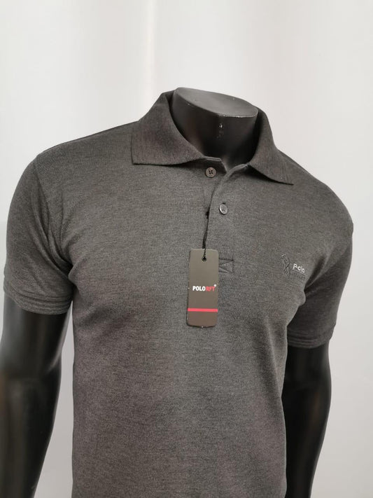 RAFTER Playera Tipo Polo Gris Manga Corta Hombre.