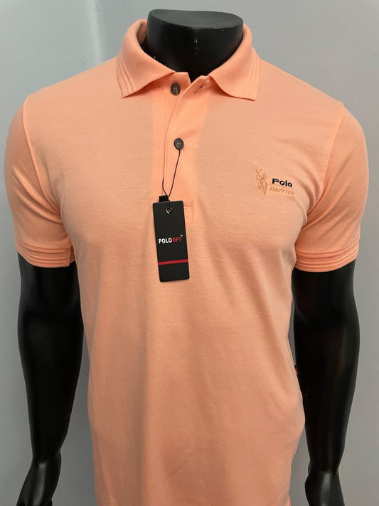 RAFTER Playera Tipo Polo Melón Manga Corta Hombre