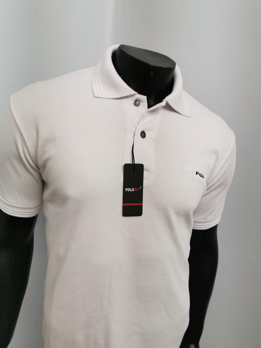 RAFTER Playera Tipo Polo Blanco Manga Corta Hombre