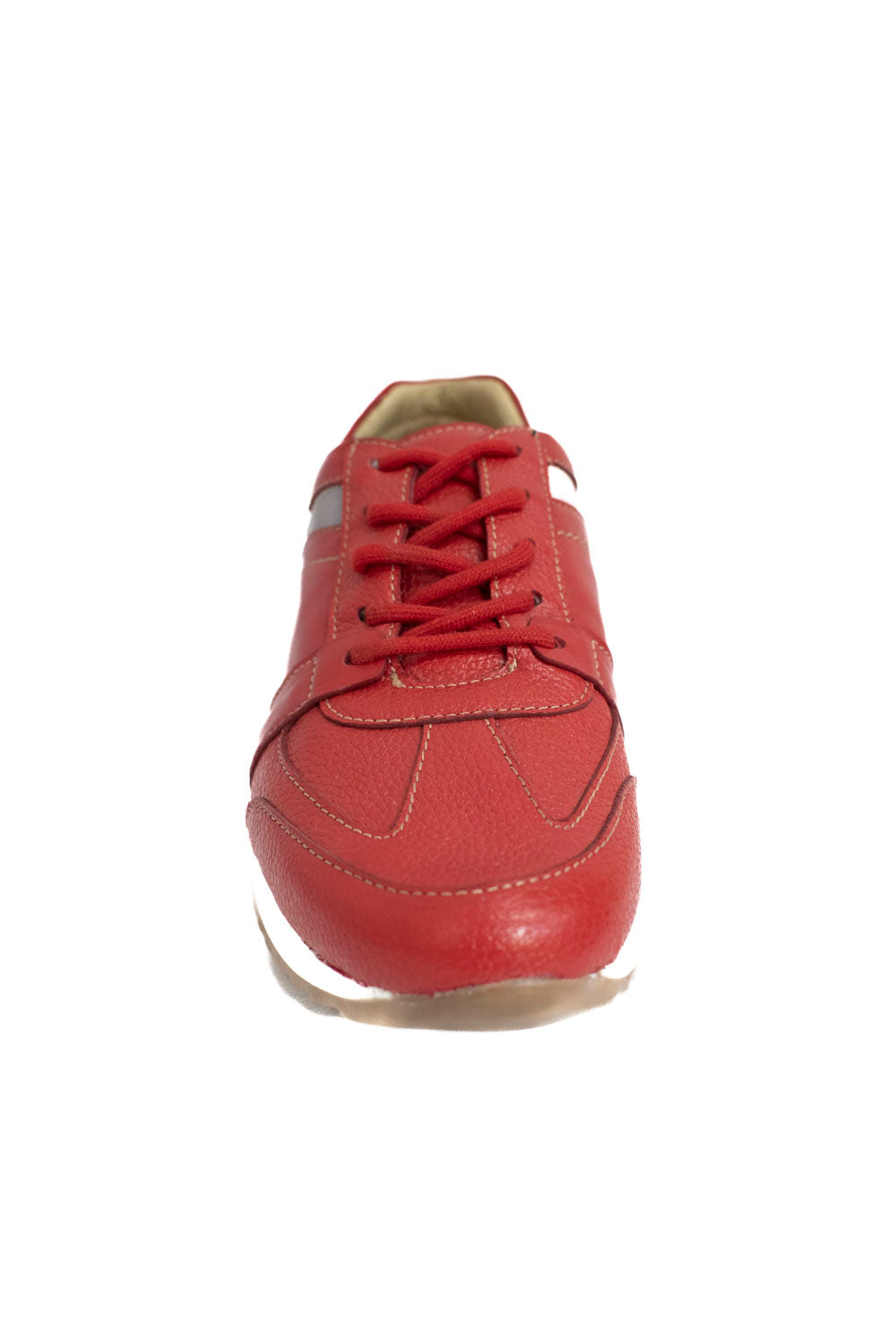 JARKING Tenis casual Piel de Borrego color rojo