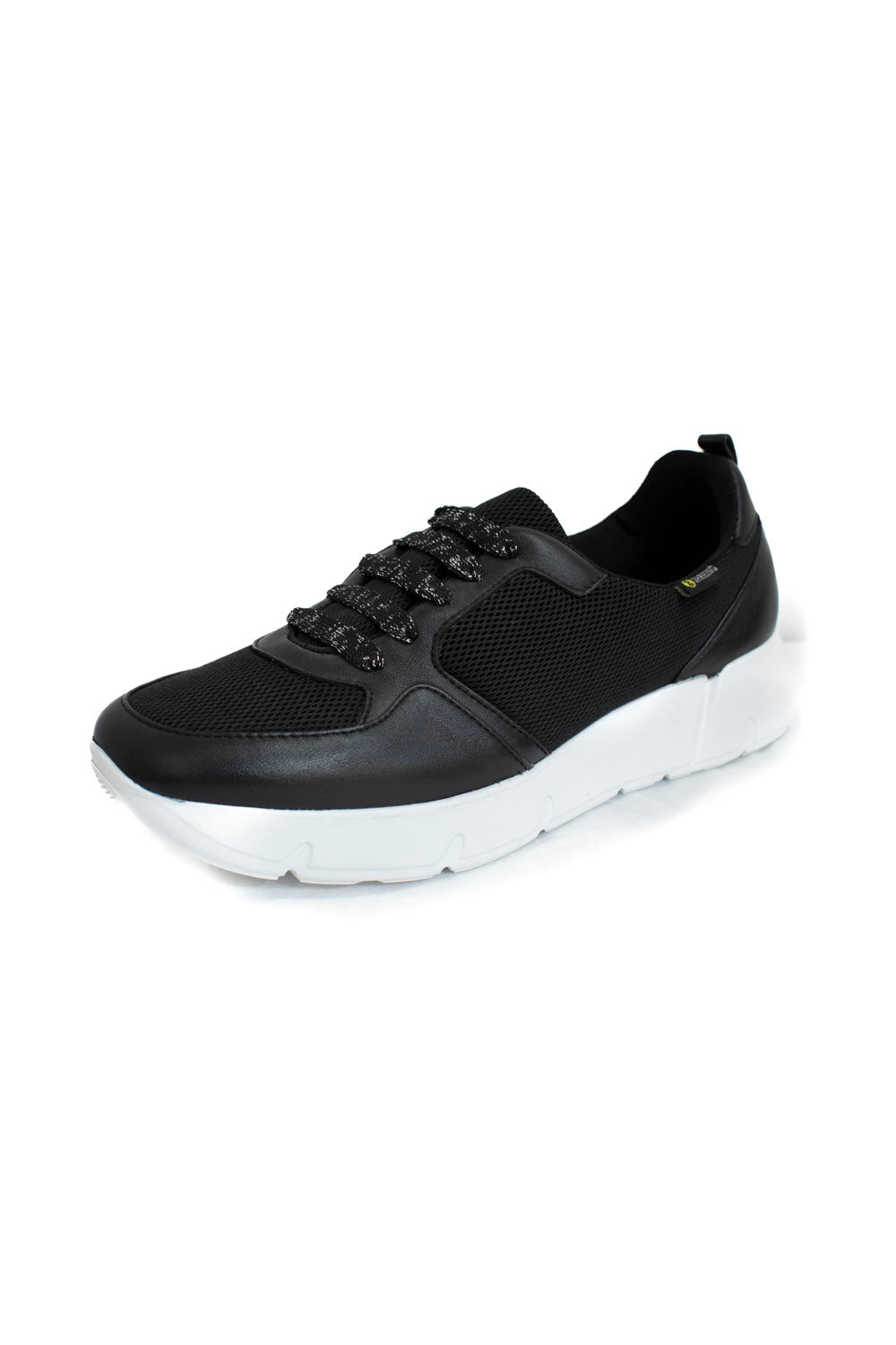 JARKING Tenis casual en Piel de Borrego suave color negro