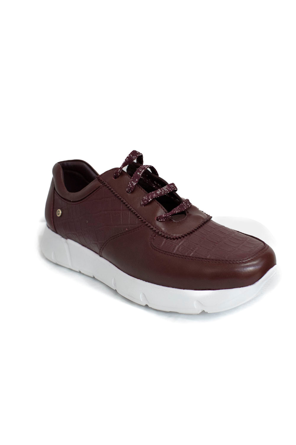 JARKING Tenis casual Piel de Borrego suave color vino